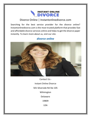 Divorce Online  Instantonlinedivorce