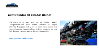 autos usados en estados unidos