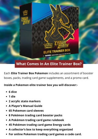 What Comes In An Elite Trainer Box?