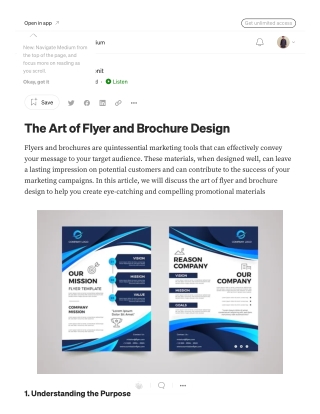 The Art of Flyer and Brochure Design