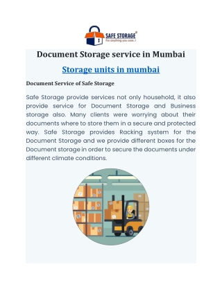 Document Storage service in Mumbai