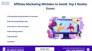 Affiliate Marketing Mistakes to Avoid: Top 5 Rookie Errors