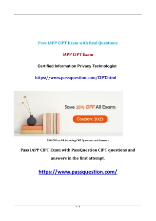 CIPT Certification Training Dumps 2023