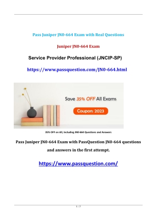 JNCIP-SP Certification JN0-664 Practice Test Questions