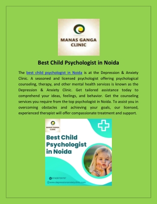 Best Child Psychologist in Noida