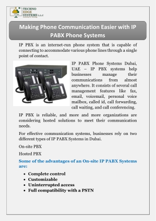 Making Phone Communication Easier with IP PABX Phone Systems