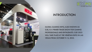 Experience the Thrill of Gaming at Global Gaming Expo 2023