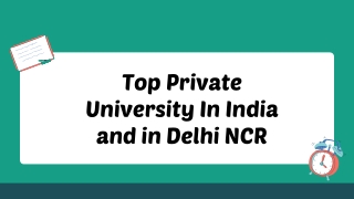 Top Private University In India/Delhi NCR