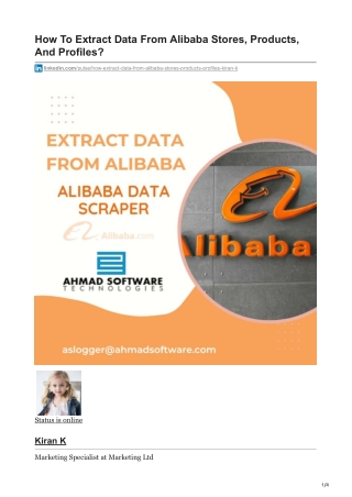 How To Extract Data From Alibaba Stores Products And Profiles
