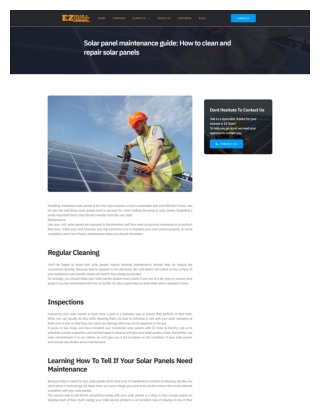 Solar panel maintenance guide: How to clean and repair solar panels