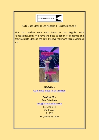 Cute Date Ideas In Los Angeles Fundateidea com