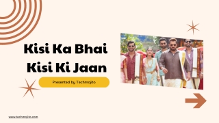 Kisi Ka Bhai Kisi Ki Jaan |Techmojito
