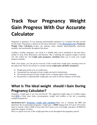 Track Your Pregnancy Weight Gain Progress with our Accurate Calculator.docx