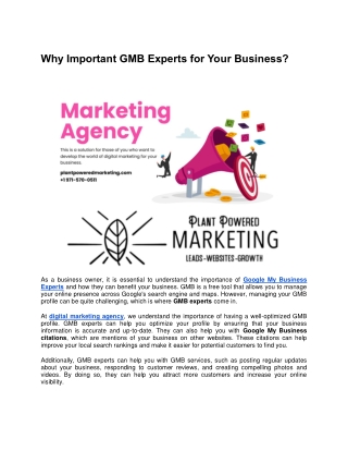 GMB Experts for Your Business