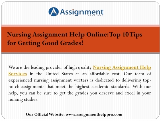 Nursing Assignment Help Online: Top 10 Tips for Getting Good Grades!