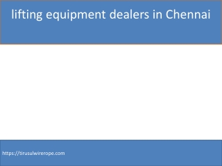 chain pulley block dealers in chennai