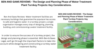 BEN AND GAWS REVIEWS - The Design and Planning Phase of Water Treatment Plant Turnkey Projects Key Considerations.