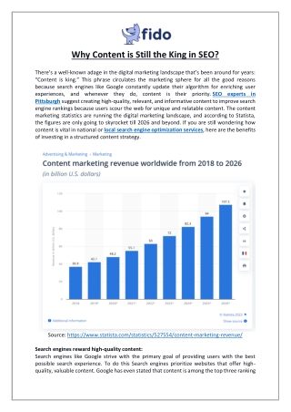 Why Content is Still the King in SEO?