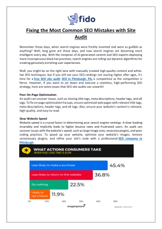 Fixing the Most Common SEO Mistakes with Site Audit