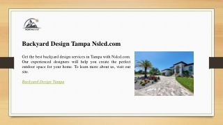 Backyard Design Tampa Nslcd.com