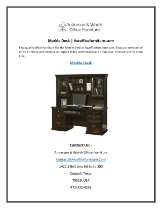 Markle Desk  Awofficefurniture.com