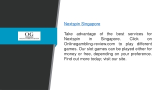 Nextspin Singapore Onlinegambling-review.com