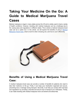 Taking Your Medicine On the Go_ A Guide to Medical Marijuana Travel Cases