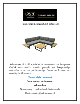 Tuinmeubels Loungeset Avh-outdoor.nl