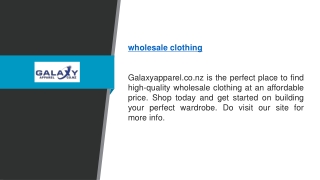 Wholesale Clothing  Galaxyapparel.co.nz