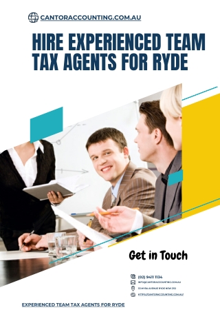 Hire Experienced Team Tax Agents For Ryde