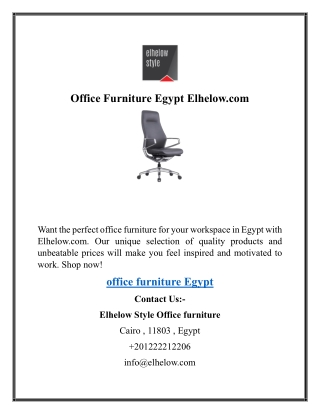Office Furniture Egypt Elhelow