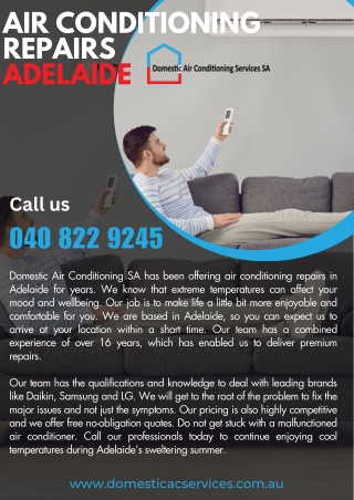 Air Conditioning Repairs Adelaide