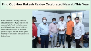 Find Out How Rakesh Rajdev Celebrated Navrati This Year