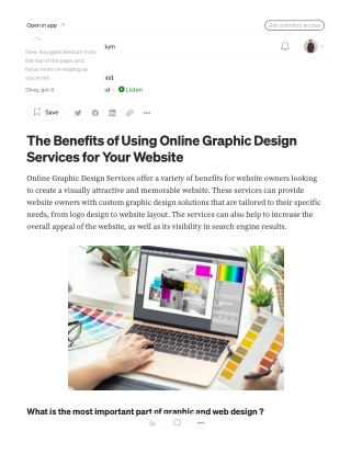 The Benefits of Using Online Graphic Design Services for Your Website