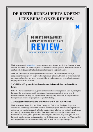 DE BESTE BUREAUFIETS KOPEN? LEES EERST ONZE REVIEW.