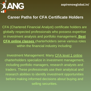 CFA Certificate Online Holder Career Paths in Delhi