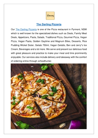 Up to 20% Offer Order Now - The Darling Pizzeria