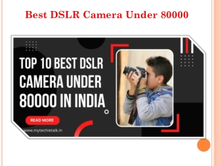 Best DSLR Camera Under 80000