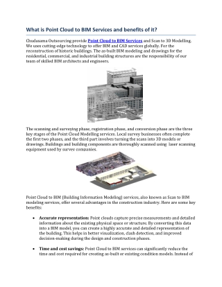 Point Cloud to BIM Modeling Services
