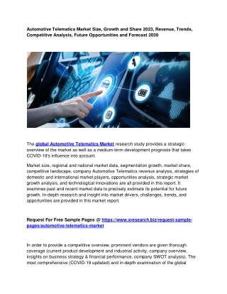 Automotive Telematics Market