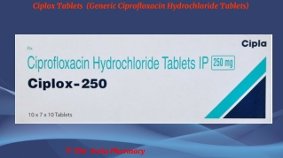 Ciplox Tablets (Generic Ciprofloxacin Hydrochloride Tablets)