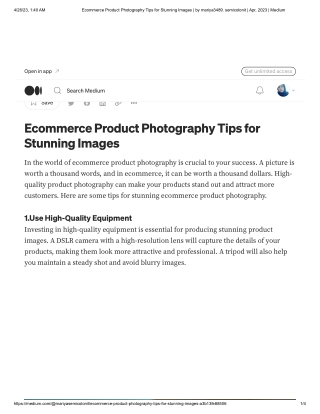 Ecommerce Product Photography Tips for Stunning Images