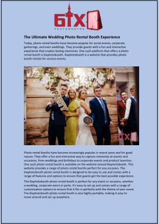 The Ultimate Wedding Photo Rental Booth Experience