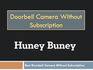 Doorbell Camera Without Subscription