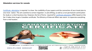 Canada attestation