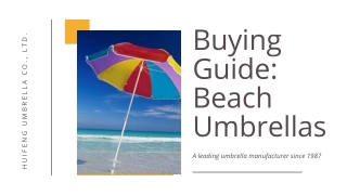 Buying Guide Beach Umbrellas