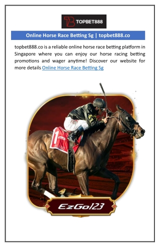 Online Horse Race Betting Sg | topbet888.co