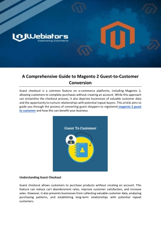 A Comprehensive Guide to Magento 2 Guest-to-Customer Conversion