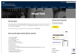 Mutual Fund Course | Mutual Fund Course in Delhi