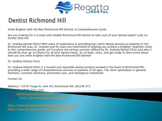 Dentist Richmond Hill